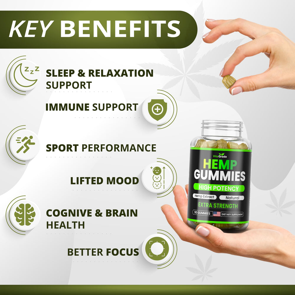 Made in USA label on hemp gummies bottle