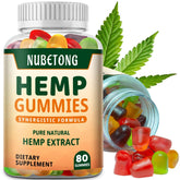 Hemp gummies for sleep and anxiety relief bottle close-up