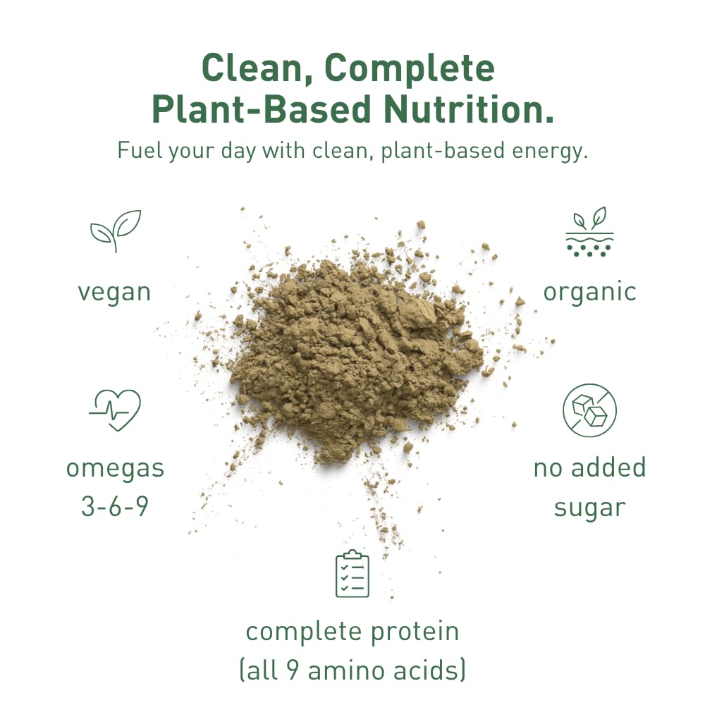 Hemplete Hemp Vegan Protein Powder shake glass: blends smoothly into smoothies for post-workout recovery.