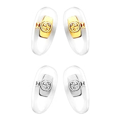 Gucci screw-in nose pad replacement kit with 14mm silver pads