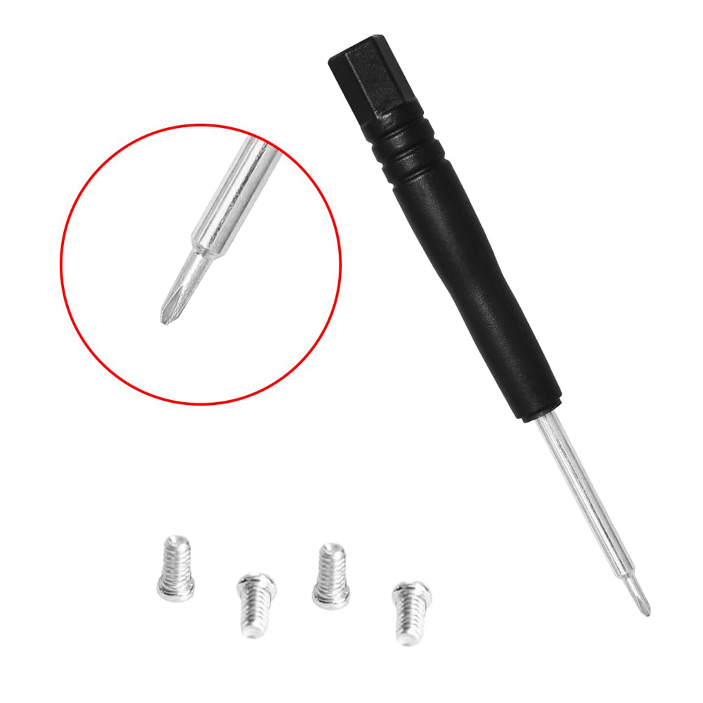 Screwdriver and four replacement screws for Ray Ban Aviator repair kit