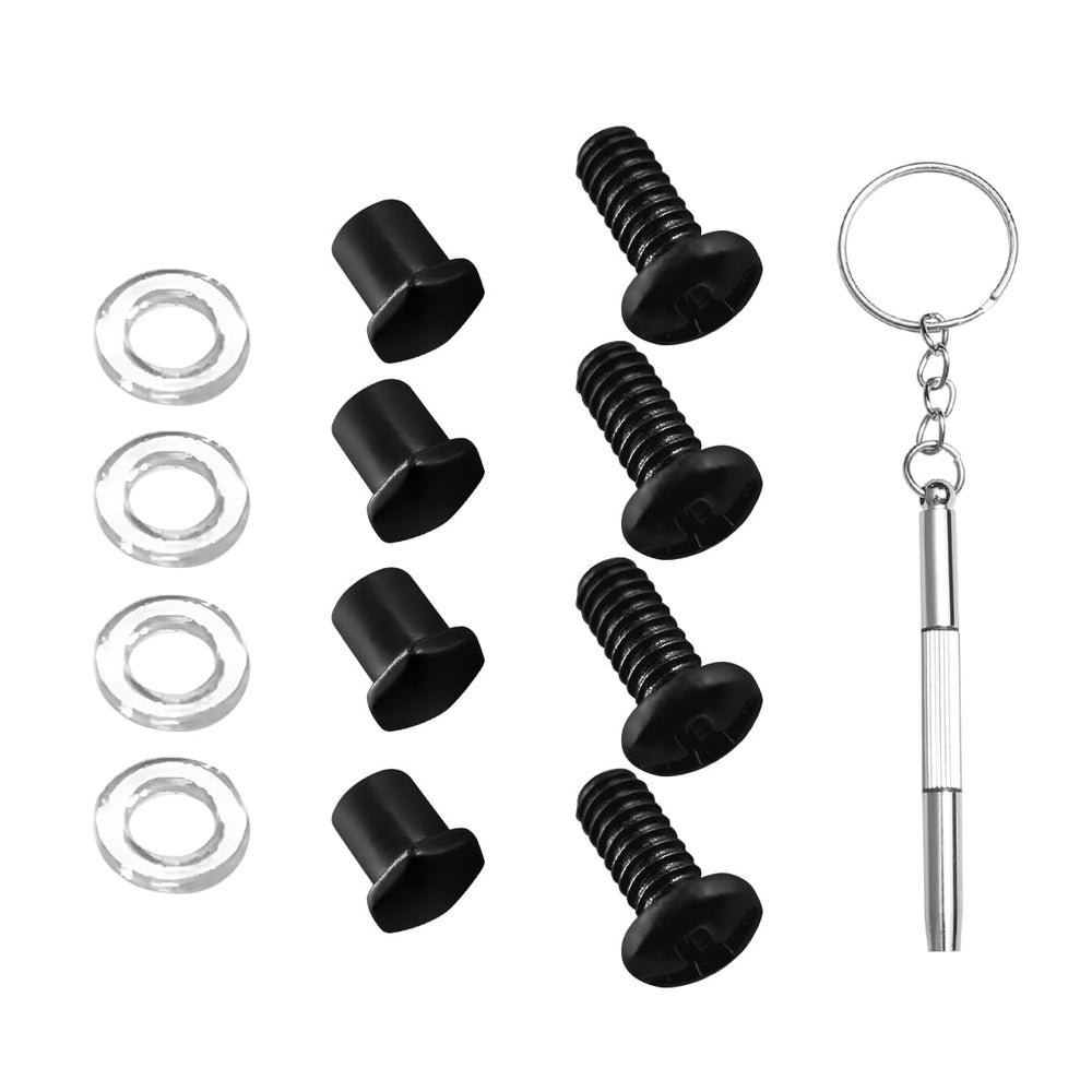 Close-up of Hengfento2 PRADA screw set in black