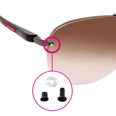4-piece PRADA frame screw set in black