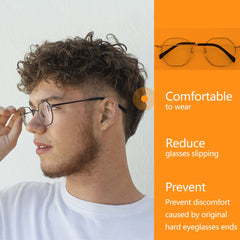 Six packs of silicone eyeglass end tips for replacement