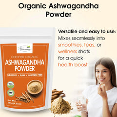 Hennaco Ashwagandha Powder resealable pouch packaging