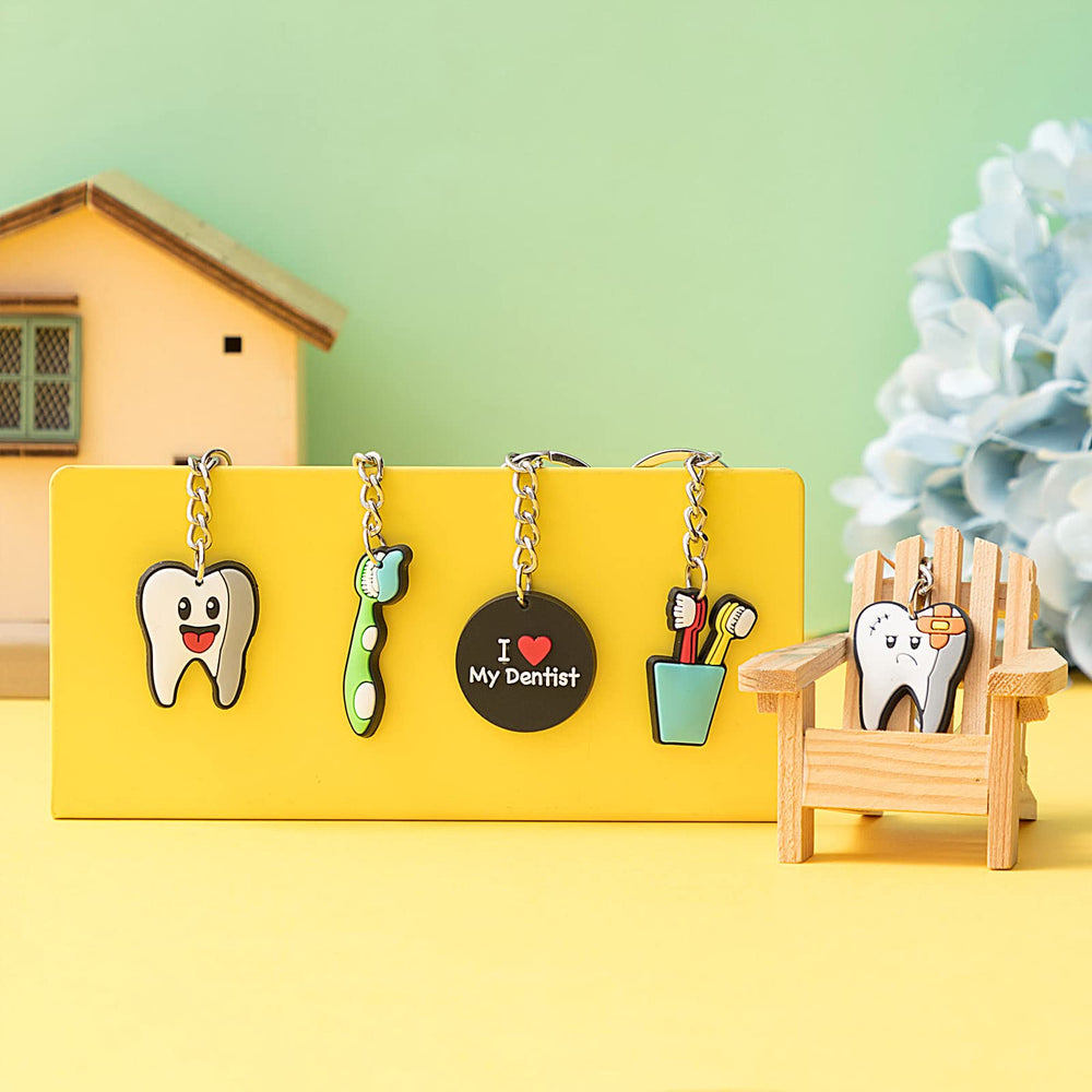Dental assistant gift keychains featured as presents