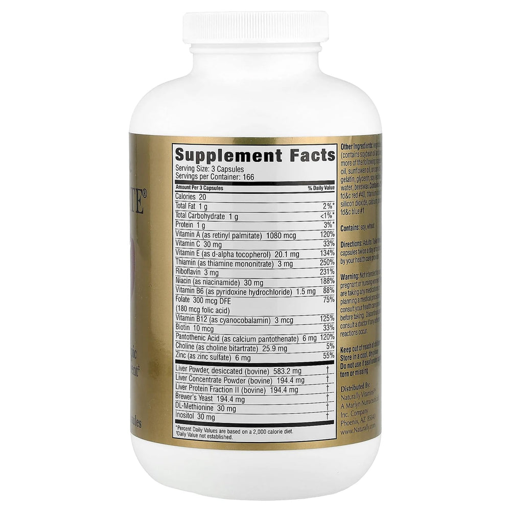 Back image showing product details of Hep-Forte bottle