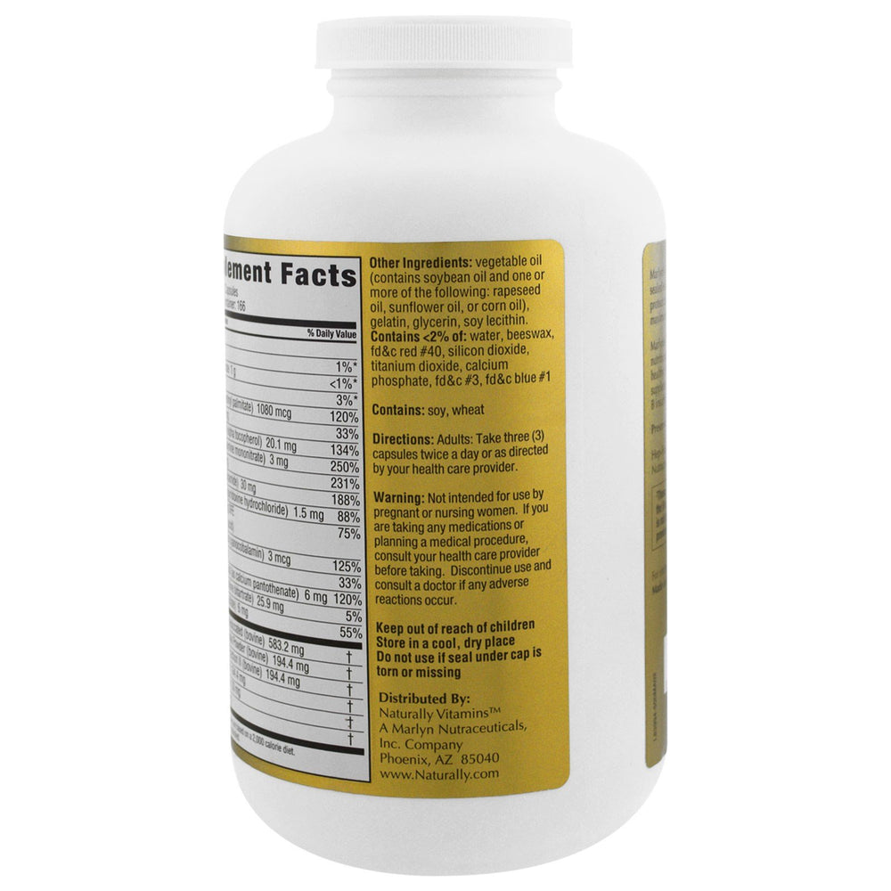 Label of Hep-Forte bottle with ingredients and usage