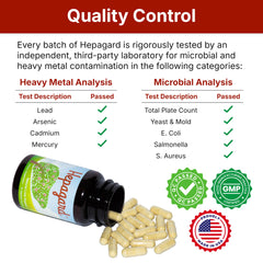 Hepagard bottle with New York facility background