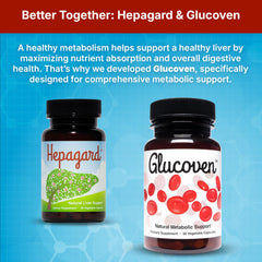 Hepagard vegan non-GMO gluten-free badge on bottle.