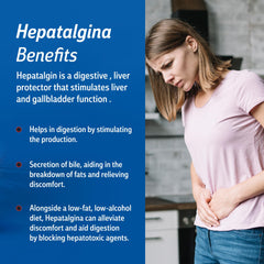Hepatalgina boldo herbal formula depicted for digestive comfort and balance.