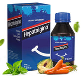 Hepatalgina liver-support drops bottle for convenient post-meal digestion support.