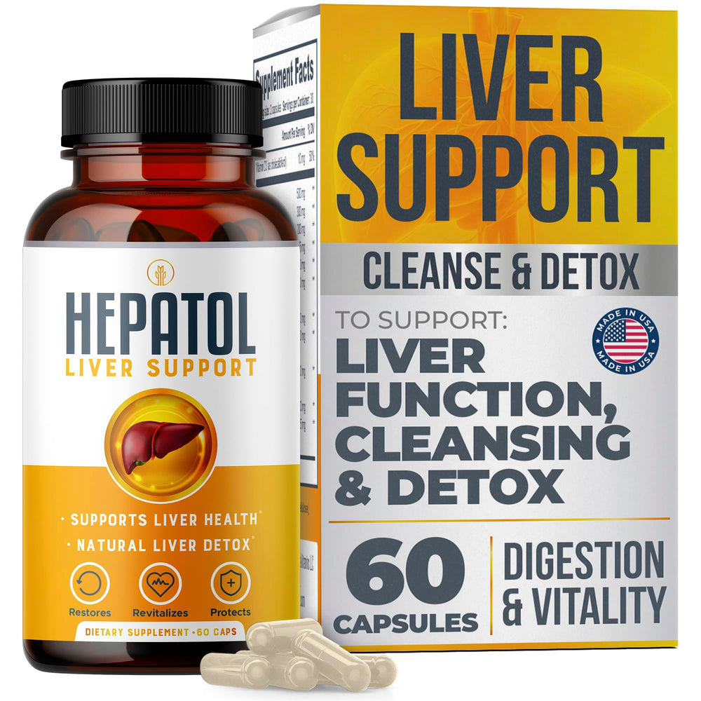 Hepatol liver cleanse bottle close-up highlighting detox support for daily wellness.