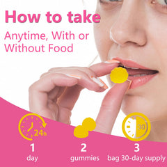 Gummies containing slippery elm and prebiotics