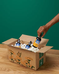 Gluten-free and no synthetic solvents packaging icons