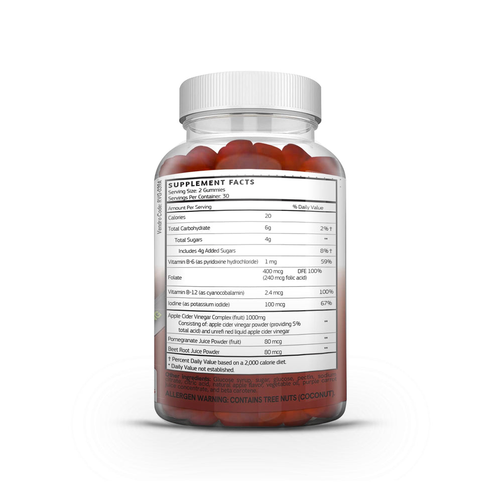 Herba Heal ACV gummies USDA-certified label indicating quality.