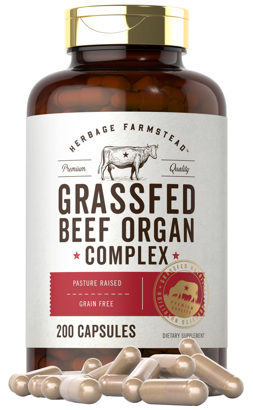 Carlyle Grass Fed Beef Organ Complex bottle - front view
