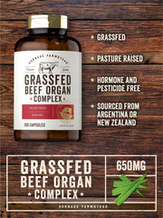 Pasture-raised beef organs concept image