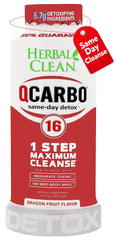 Herbal Clean Qcarbo16 dragon fruit bottle for quick detox support during busy days.