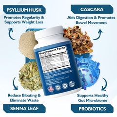 Herbal cleanse with natural fibers and probiotics