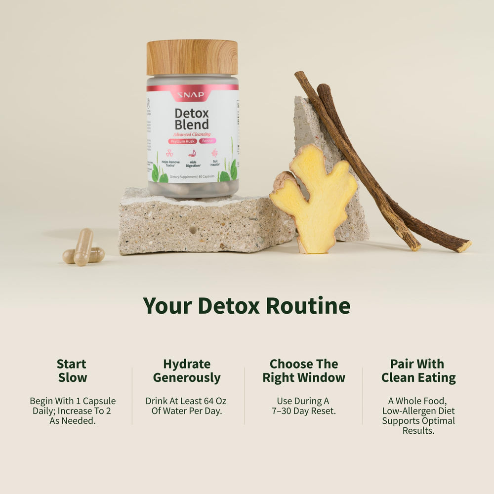 Herbal cleanse formula capsules with botanicals