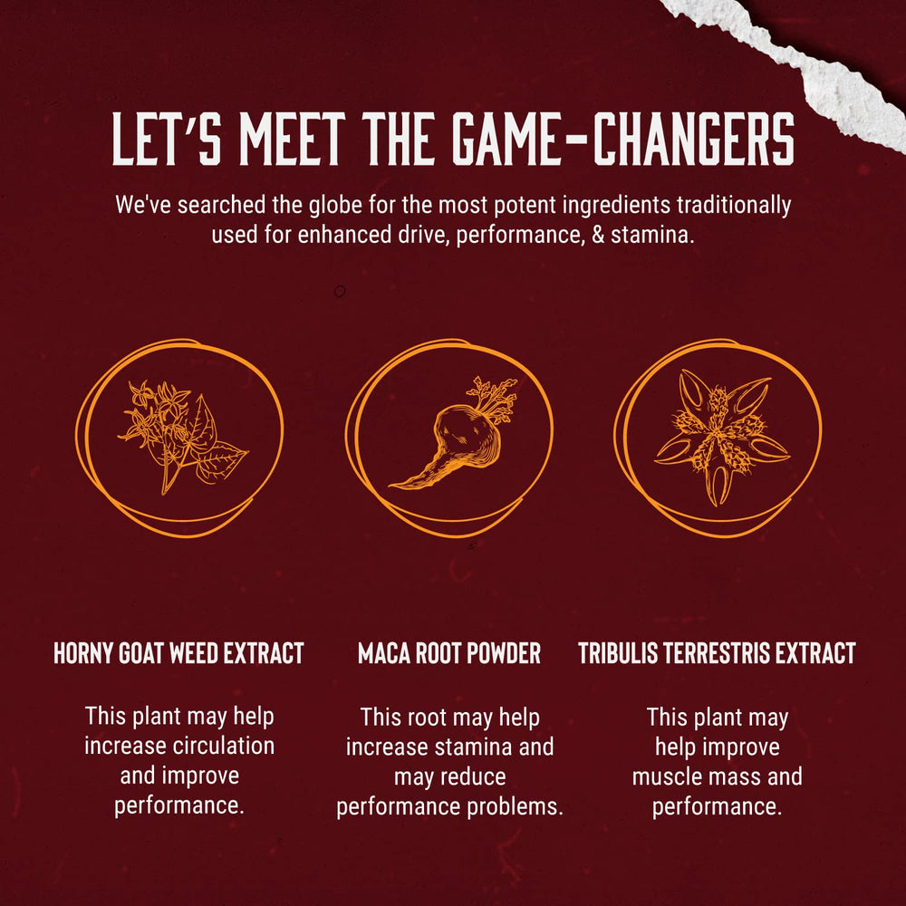 Herbal complex blend ingredients including Horny Goat Weed