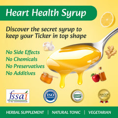 Close-up of Herbal Daily Heart Health 400 ml bottle label