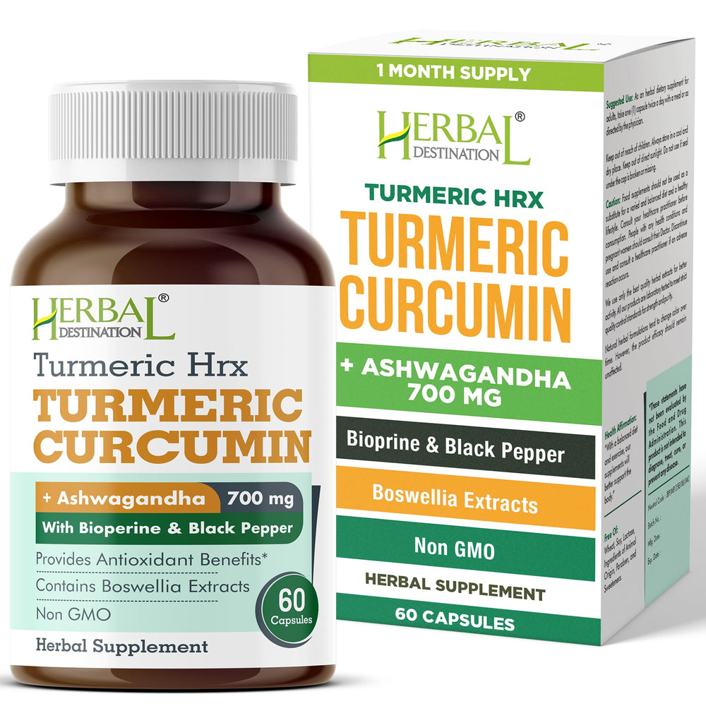 Herbal Destination Turmeric Supplement bottle - 60 capsules