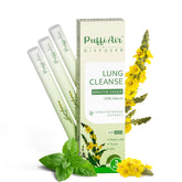 Close-up of herbal diffuser with mullein, thyme and mint blend
