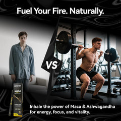 Lifestyle shot – on-the-go energy and focus boost