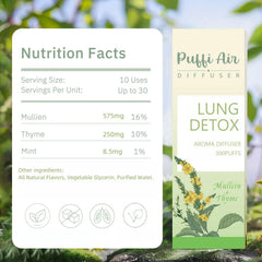 Close-up of herbal extracts in diffuser pen: mullein, thyme and mint