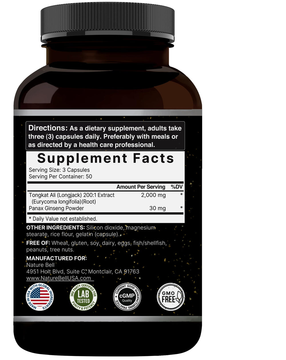 Herbal energy supplement with Tongkat Ali and Panax Ginseng 01