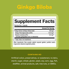 Close-up of Ginkgo Biloba capsule