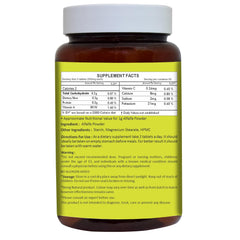 Product label of Herbal Hills Alfalfa Tablets