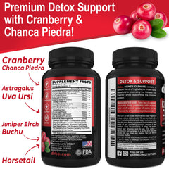 Herbal kidney detox capsules with Cranberry, Juniper and Uva Ursi