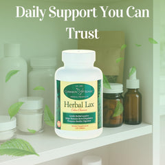 Herbal Lax product label close-up