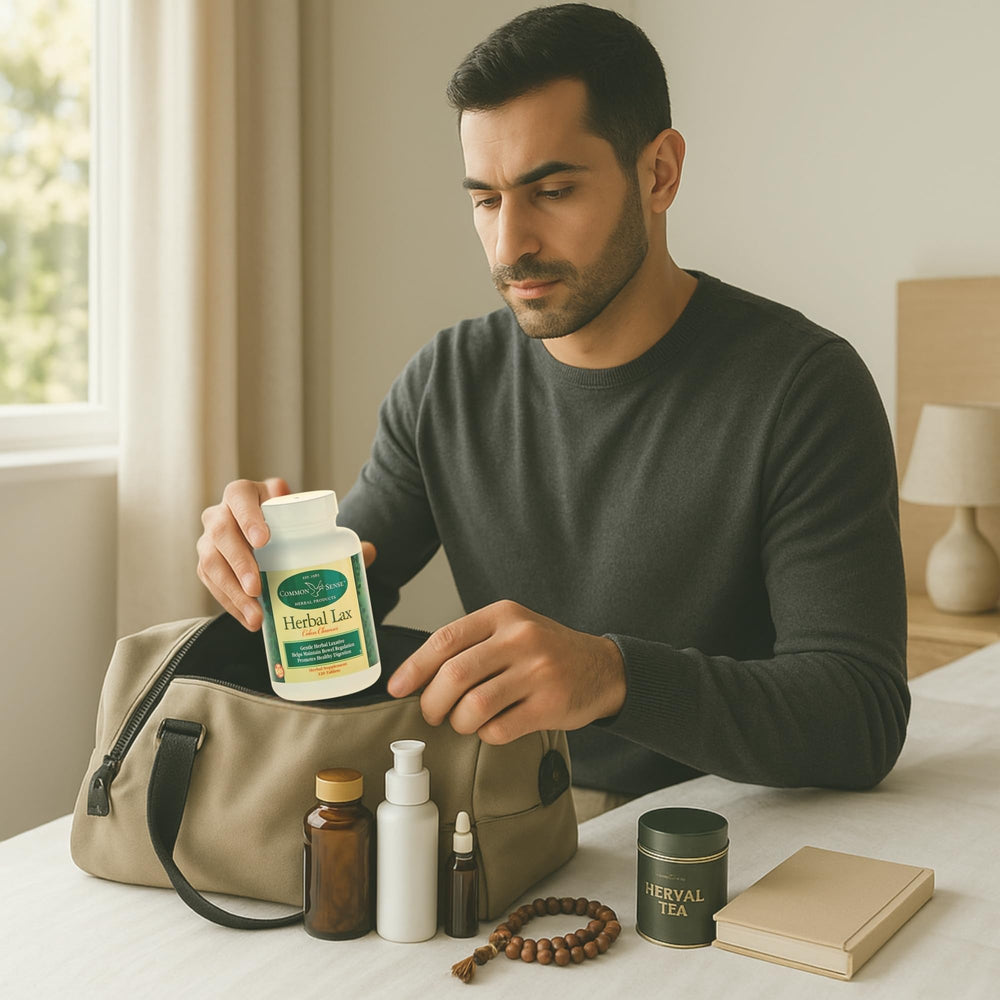 Illustration of organic herbs used in Herbal Lax formula