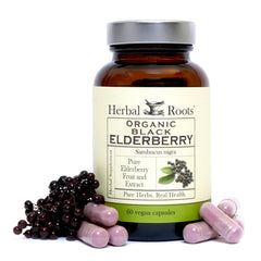 Herbal Roots Organic Black Elderberry Capsules - 60 vegan capsules