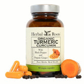 Herbal Roots Turmeric Curcumin 1000mg capsules bottle front