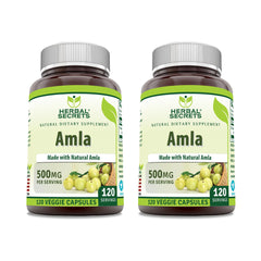 Herbal Secrets Amla 500 mg Veggie Capsules