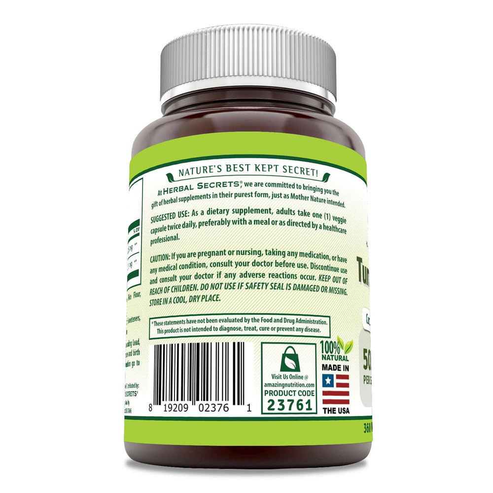 Herbal Secrets bottle label showing Non-GMO and Gluten Free features