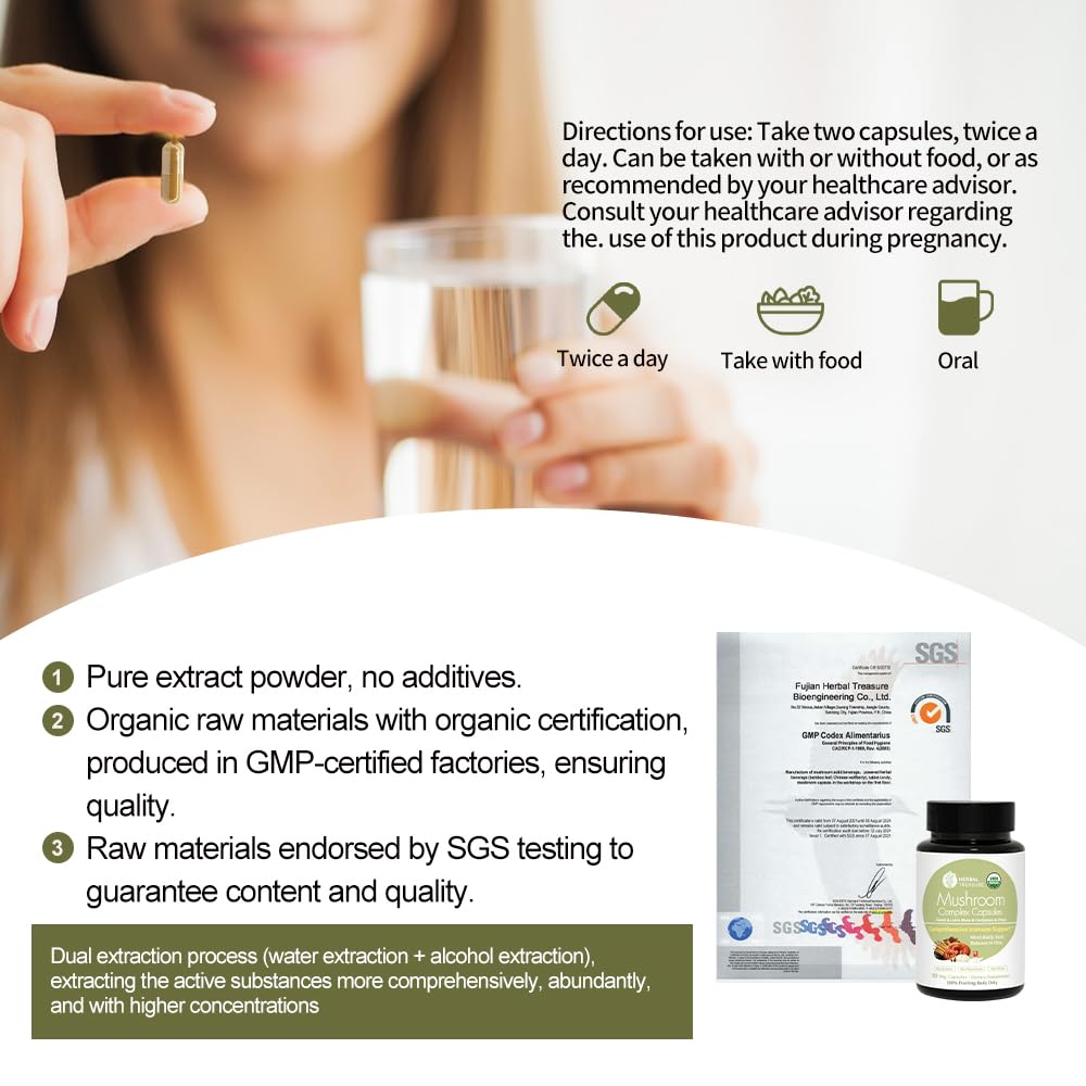 Organic Lions Mane mushroom detail for the supplement