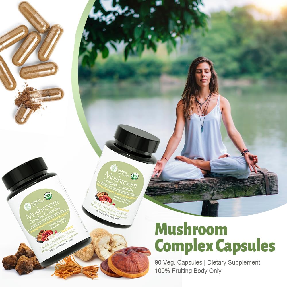 Supplement facts panel and product packaging of Herbal Treasure