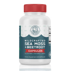 Bottle of Herbal Vineyards Organic Sea Moss and Beetroot 60 capsules