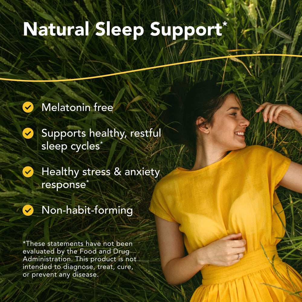 Herbal-zzZs ingredients highlighting ashwagandha and chamomile blend