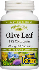 HerbalFactors Olive Leaf 500 mg 90 capsules product hero image