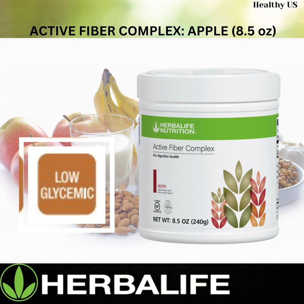 Apple flavor descriptor on Herbalife Active Fiber Complex packaging