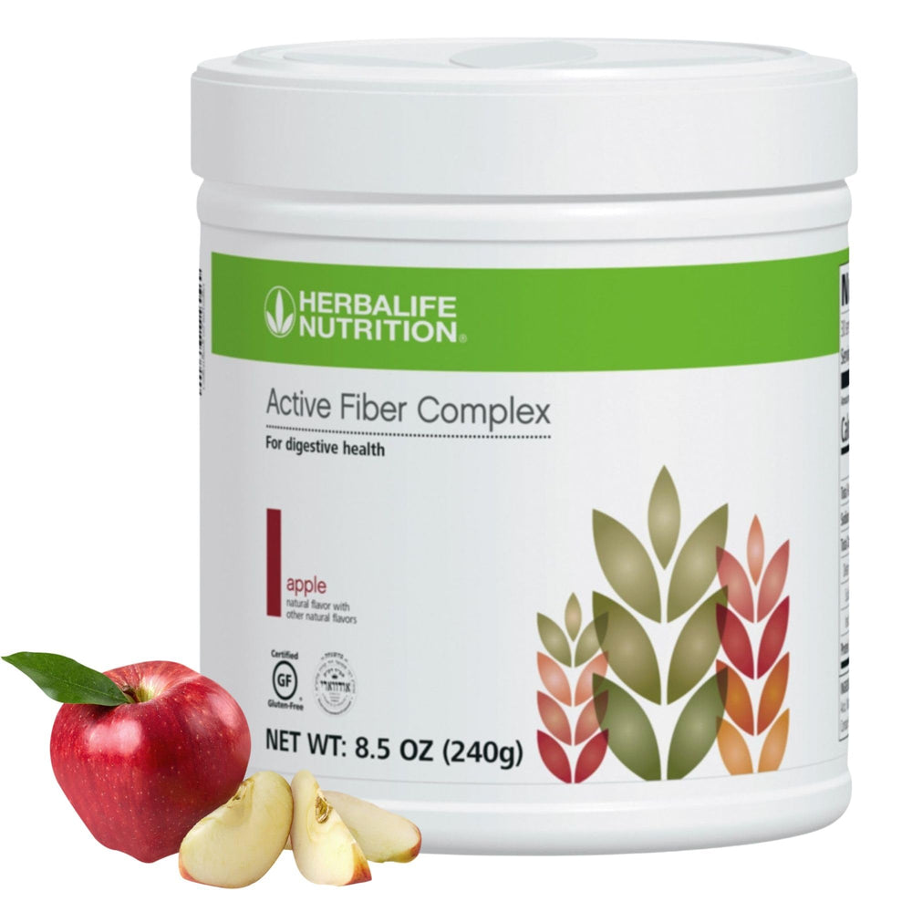 Front view of Herbalife Active Fiber Complex Apple Flavor jar