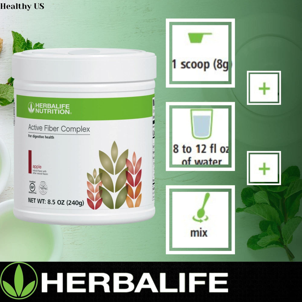 Nutrition facts panel for Herbalife Active Fiber Complex Apple Flavor