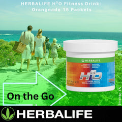 Close-up of energy and hydration boost from Herbalife H³O Orangeade